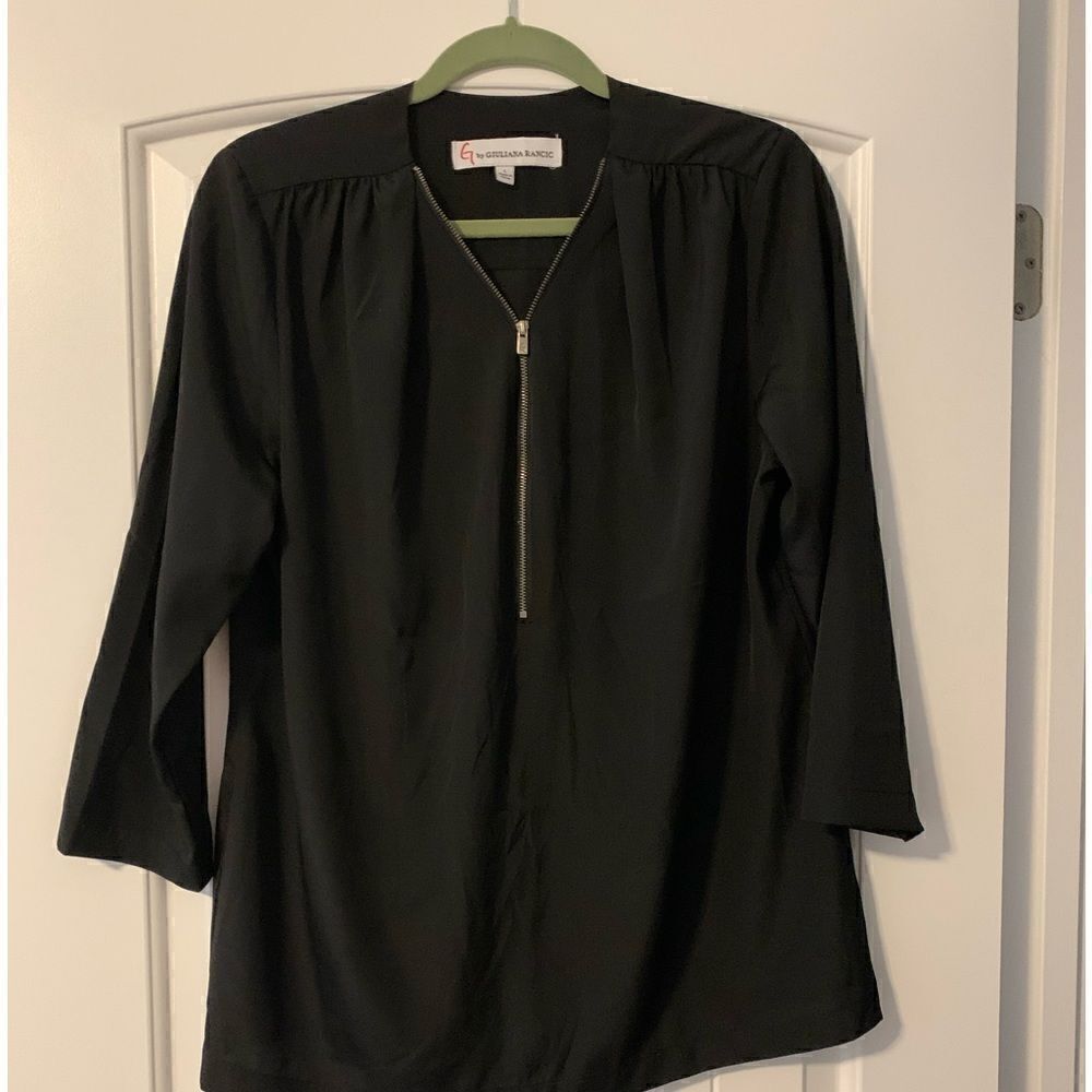 G by Giuliana Women’s Black Blouse Top Size Large